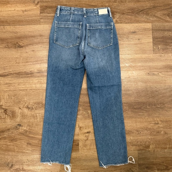 Maje‎ Preuve Tapered Low-Rise Stretch Organic-Cotton Jeans Size 24 - Picture 5 of 9